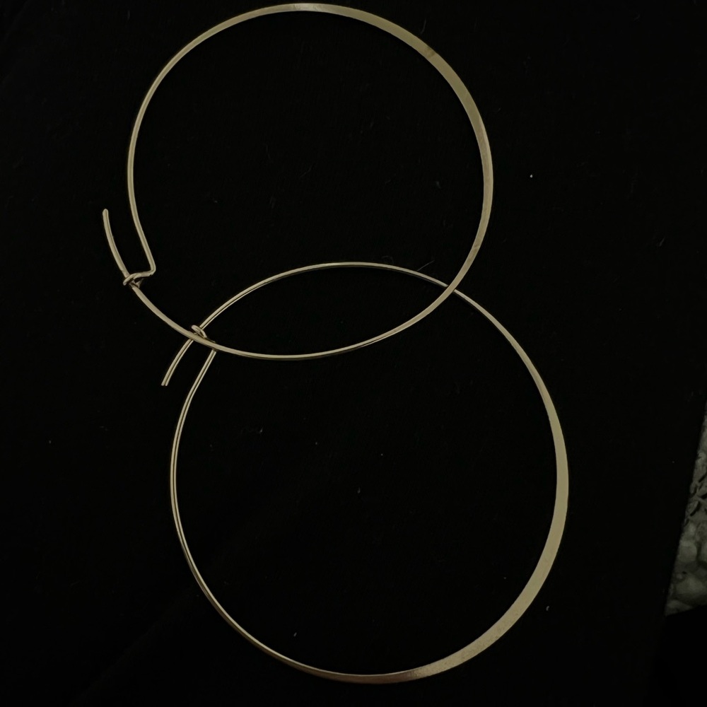 Gold plated hoops